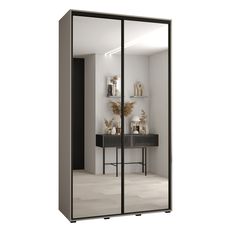 Dakota 2 šatníková skriňa 130x235x45/60 čierny úchyt - kašmír Hĺbka: 45