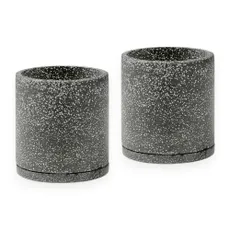 Súprava 2 tmavosivých kvetináčov Bonami Selection Terrazzo, ø 26 cm