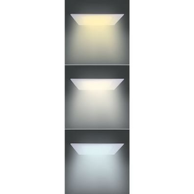 Solight LED mini panel CCT, podhľad, 12W, 900lm, 3000K, 4000K, 6000K, štvorcový