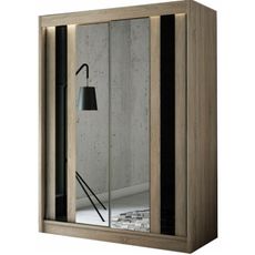 Kvalitná Šatníková Skriňa Como 120 cm Čokoláda Biely mat