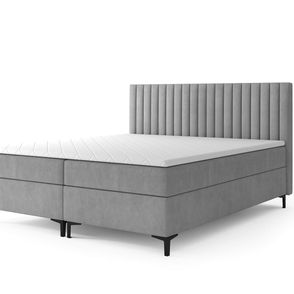 Čalúnená boxspring posteľ Modena - sivá Rozmer: 140x200