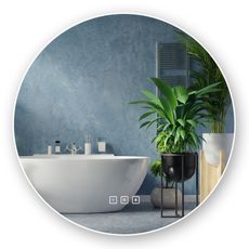 Tutumi Kulaté dotykové zrcadlo s LED osvětlením Bluetooth ROUND 60 cm