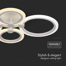 LED Stmievateľný prisadený luster LED/45W/230V 3000-6500K + DO