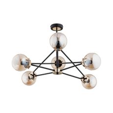 Luster na tyči SAGITO 6xE14/10W/230V zlatá