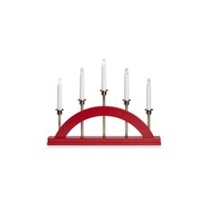 Markslöjd 705833 - Vianočný svietnik BRIDGE 5xE10/3W/230V červená