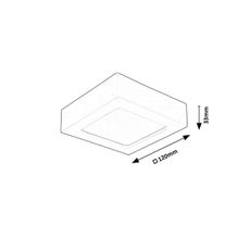 Rabalux 71201 - LED Stropné svietidlo SHAUN LED/7W/230V 12x12 cm čierna