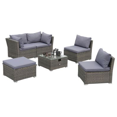 Gardenson TERASOVÁ SEDACIA SÚPRAVA 14-dielne, kov, plast, sklo, textil