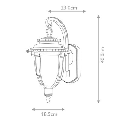 Elstead STL2-M-WB - Vonkajšie nástenné svietidlo ST LOUIS 1xE27/100W/230V IP44