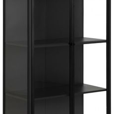 Actona Vitrína Newcastle 180 cm čierna