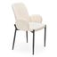 Stolička K477 tkanina boucle/kov krém 58x58x89