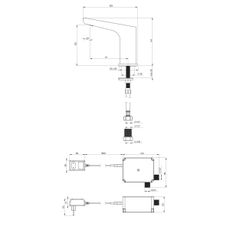 Deante BQH_N28V - Bezdotyková umývadlová batéria HIACYNT 230/6V čierna