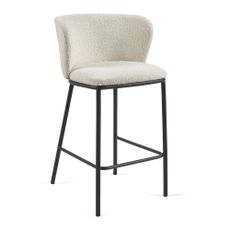 Biela barová stolička (výška sedadla 65 cm) Ciselia – Kave Home