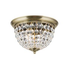Orion DLU 1840/35-Krištáľové str. svietidlo PLAFOND 3xE27/40W/230V pr.35 cm bronz