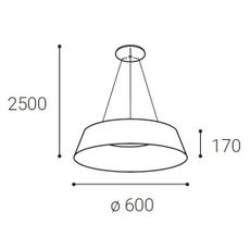 LED2 - LED Luster na lanku KATY LED/60W/230V 3000/4000K biela