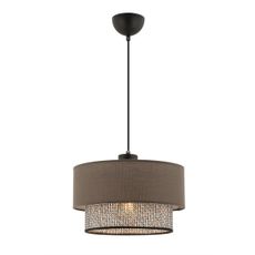 Závesný luster na lanku ECHO 1xE27/60W/230V hnedý/sivý