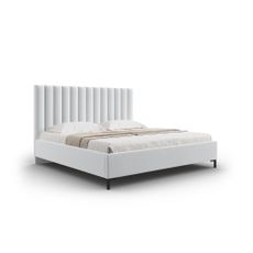 Svetlosivá čalúnená dvojlôžková posteľ s úložným priestorom s roštom 200x200 cm Casey – Mazzini Beds