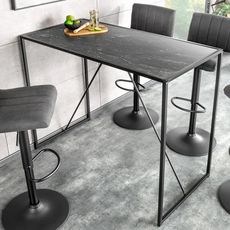 Dizajnový barový stôl Maille 120 cm vzor čierny mramor