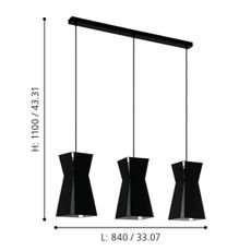 Eglo 99083 - Luster na lanku VALECROSIA 3xE27/40W/230V