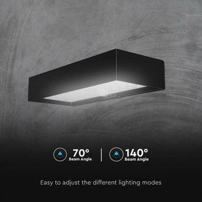 LED Solárne nástenné svietidlo so senzorom LED/6W/3,7V IP65 4000K 3000 mAh čierna