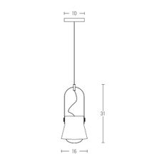 Zambelis 18193 - Luster na lanku 1xE27/40W/230V biela