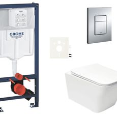 Závesný wc set do ľahkých stien / predstenová montáž Swiss Aqua Technologies Infinitio SIKOGRSIN12E