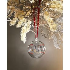 Sklenená ručne fúkaná vianočná ozdoba ø 6,5 cm Ann-Sofi Romme Annual Christmas Bauble – Holmegaard