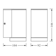 Ledvance - Vonkajšie nástenné svietidlo BEAM 1xGU10/35W/230V IP44
