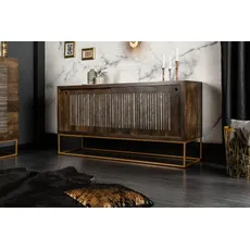 Estila Moderný luxusný príborník Helge tmavohnedý z masívu mango 160 cm
