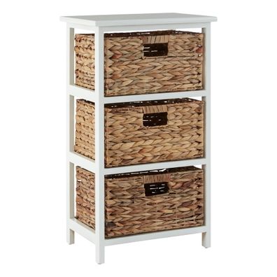 Biely/v prírodnej farbe kúpeľňový regál z masívu paulownie 41x70 cm Padstow – Premier Housewares