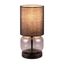 Čierno-fialová stolová lampa s textilným tienidlom (výška 28,5 cm) Elio – Trio