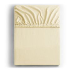 Krémovobiela napínacia džersejová plachta 120x200 cm Amber – DecoKing