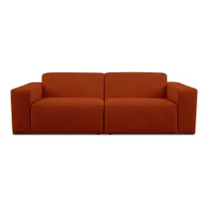 Pohovka z textílie buklé v tehlovej farbe 228 cm Roxy – Scandic