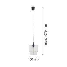 Argon 3275 - Luster na lanku NEWA 1xE27/15W/230V číra