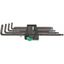 Wera 024460 Nástrčné kľúče TORX® 967/9 TX XL 1, dlhé (sada 9 ks)