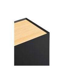 Čierna/v prírodnej farbe nízka komoda v dekore duba 110x85 cm Arista – Teulat