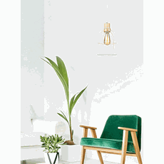 Visiaca lampa, biela/kov, ASTOK