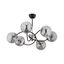 Luster na tyči AURORA 6xE14/10W/230V čierna/chróm