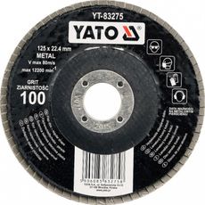 Kotúč lamelový brúsny na kov 125x22,4mm P80 - YT-83274