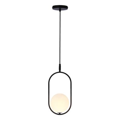 Čierne závesné svietidlo so skleneným tienidlom 18.5x15 cm Cordel - Candellux Lighting