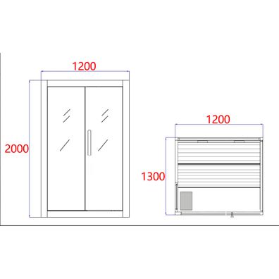 Sauna PANORAMA BLACK pre 2 osoby