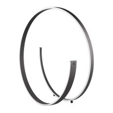 Čierna LED stojacia lampa s hlasovým ovládaním/s ovládaním pomocou mobilnej aplikácie s kovovým tienidlom (výška 75 cm) Cinardi – CINQUE