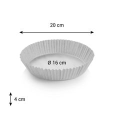 Papierová forma do fritézy guľatá DELÍCIA ø 16 cm, 50 ks
