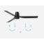 FARO 33830 - Stropný ventilátor PUNT TUB M čierna pr. 130 cm + diaľkové ovládanie