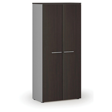 Šatníková skriňa s výsuvom PRIMO GRAY, 800 x 420 x 1781 mm, sivá/wenge