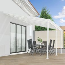 Záhradná hliníková pergola s polykarbonátom 4 x 3 m | biela