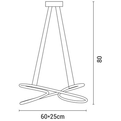 LED Luster na lanku LED/40W/230V 4000K čierna
