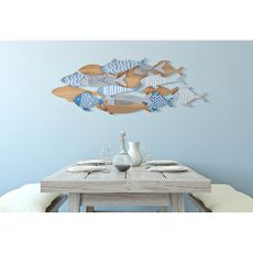 Kovová nástenná dekorácia 91x33,5 cm Fish – Mauro Ferretti
