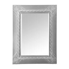 Estila Luxusné vintage obdĺžnikové zrkadlo Ancilla s hrubým hlineným rámom v sivo-bielom prevedení 120cm