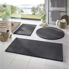 Tmavosivé kúpeľňové predložky v súprave 3 ks 50x90 cm – Mila Home