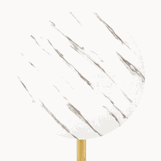 Jedálenský stôl, svetlý mramor/gold chróm - zlatý, priemer 80 cm, LAMONT